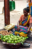 Street life around the Sri Meenakshi-Sundareshwarar Temple of Madurai. Tamil Nadu. 